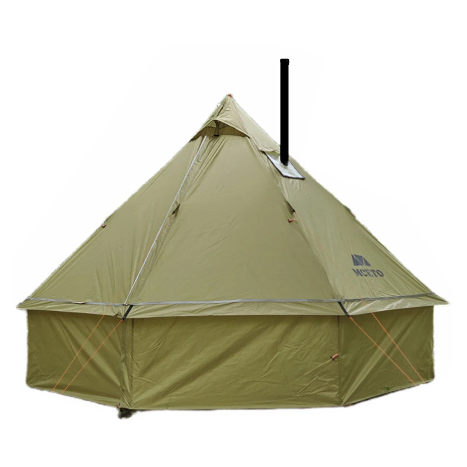 Tipi Hot Tent with Stove Jack - 2-4 Person Pyramid Shelter